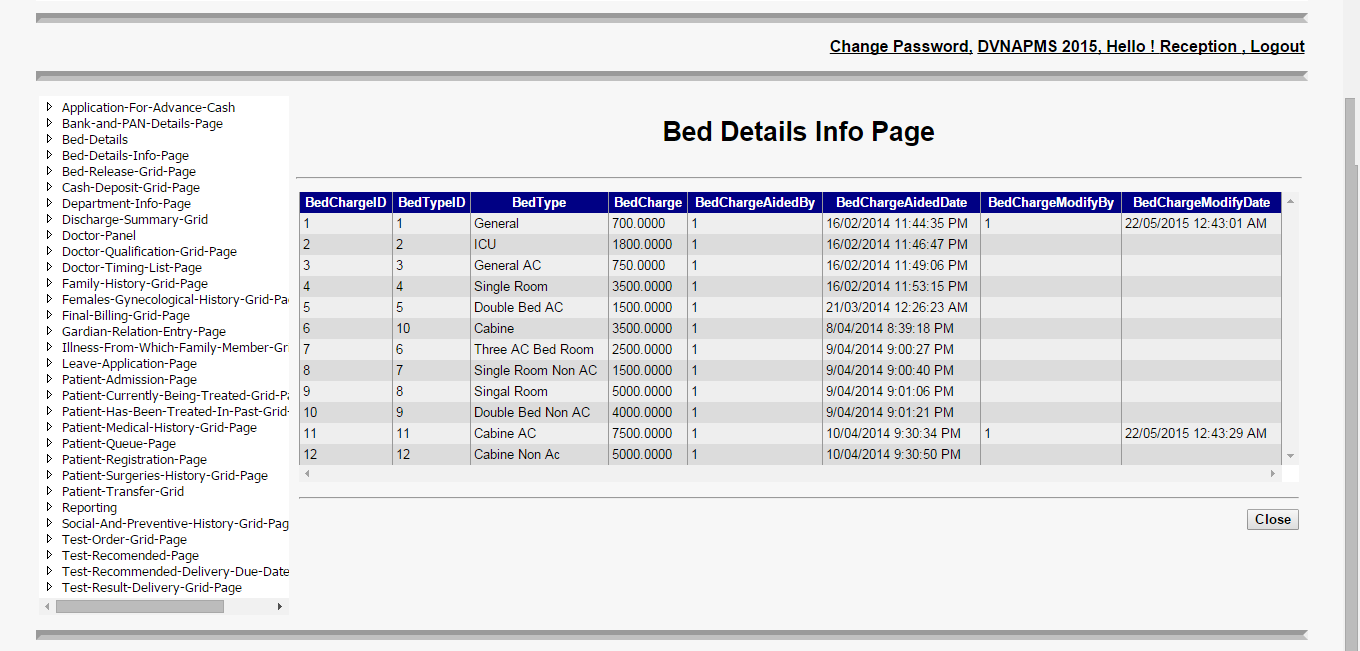 DVNAPMS 2016 | How To Check Bed Details Info In DVNAPMS 2016 Bed Details Info Page