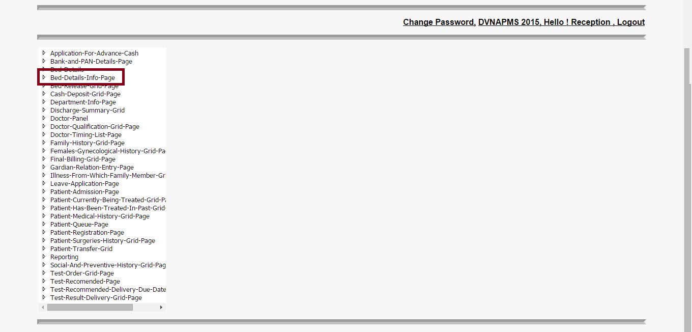 DVNAPMS 2016 | How To Check Bed Details Info In DVNAPMS 2016 Containts Page