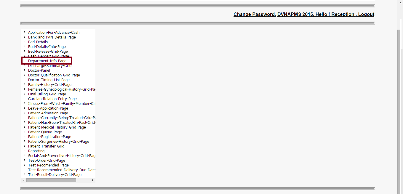 DVNAPMS 2016 | How To Chek Departments Info In DVNAPMS 2016 Containts Page