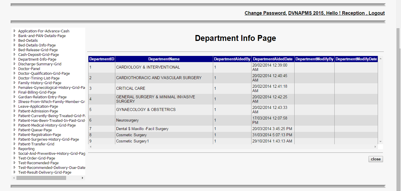 DVNAPMS 2016 | How To Chek Departments Info In DVNAPMS 2016 Department Info Page