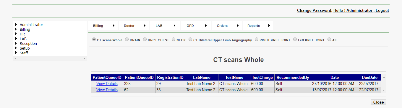 DVNAPMS CT scans Whole Grid