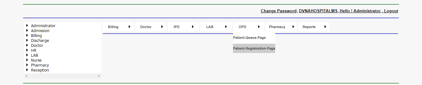 DVNAPMS Customer Interaction Page