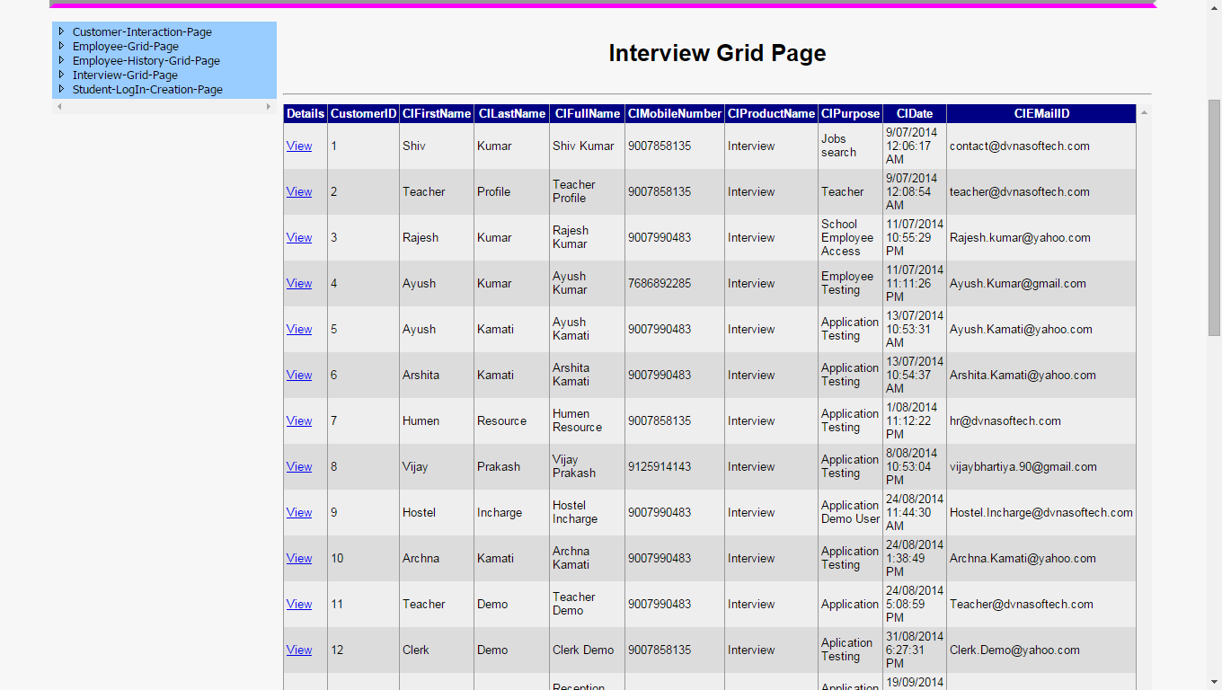 Interview-Grid-Page